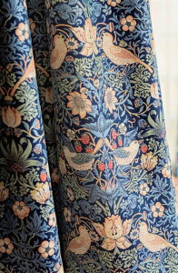 オーダーカーテン Living & FLowers自由が丘 KZBEE オリジナル 仕様1つ山1.3倍ヒダ MORRISカーテンいちご泥棒M5921