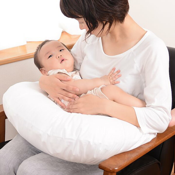 楽天市場 楽天スーパーsale 50 Off セール期間中 授乳クッション 授乳枕 洗える ハーモニー 白 ホワイト カバー付き 授乳 クッション 枕 大きい 妊婦 マタニティ 赤ちゃん 新生児 抱っこ お座り 寝かせる 洗濯 出産祝い ギフト プレゼント 枕と枕カバーのリビング