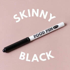 フードペン スキニー ペン先が細いタイプ ブラック アイシング FOODPEN マーカー 製菓用品 クッキング 手作り ハンドメイド 製菓・調理道具 お菓子作り 菓子道具 おうち時間 かわいい おしゃれ カフェ 本格