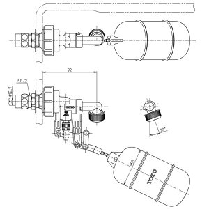 TS310AR�F��3,980�ȏ㑗������ TOTO���`���[�^���N�p�{�[���^�b�v