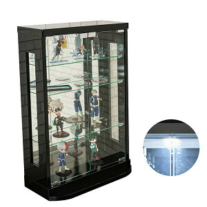 卓上 コレクションボード パリス ライト付き 50cm幅 スリム コレクションラック コレクションケース フィギュアラック フィギュアケース ディスプレイケース ディスプレイラック 収納 ガラ