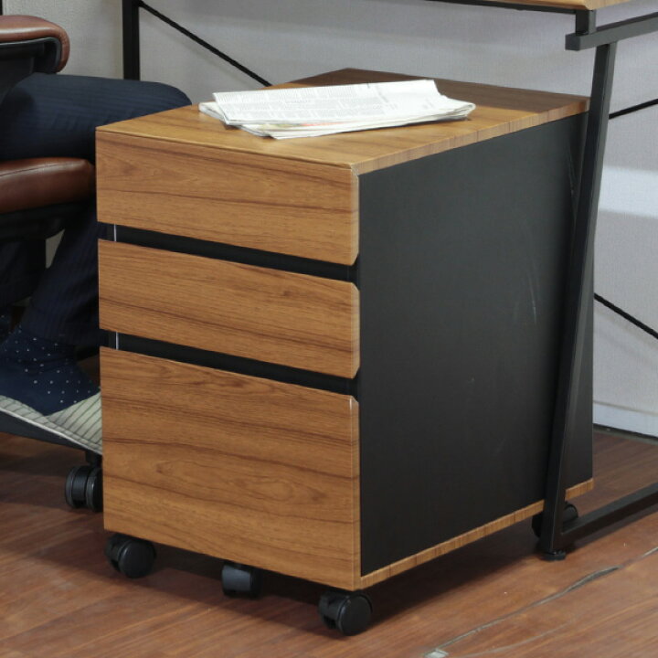 楽天市場 送料無料 キャビネット デスクワゴン 書類ワゴン インキャビネット 引き出し キャビネットワゴン 木目 木製 デスク用 キャスター付き シンプル パソコンラック おしゃれ 在宅勤務 書斎 大容量 収納 北欧 整理棚 Smart リビングデイ