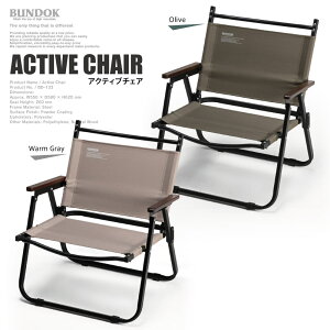 【送料無料】アクティブチェア/BUNDOK(バンドック)/BD-133/折りたたみ アウトドア キャンプ チェア ローチェア 低座面 椅子 イス 収納 天然木 アームレスト 木製 手すり ナチュラル シンプル ウ
