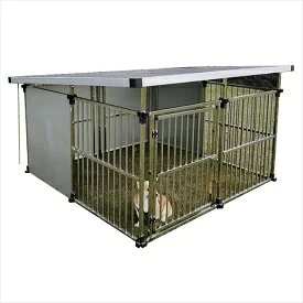 【企業宛送料無料・代引不可】ステンレス犬舎　DFS-M2　1坪タイプ　ドッグハウス　犬小屋　※個人宛配達不可商品