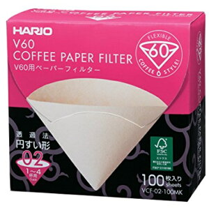 �n���I�@HARIO�@V60�p �݂��炵�@�y�[�p�[�t�B���^�[ 1-4�t�p 100�� VCF-02-100MK