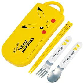 スケーター　ポケットモンスター　ピカチュウ25　フェイス　トリオセット　箸フォークスプーン3点セット　ポケモン