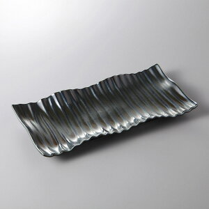 美濃焼 ほっけ・あゆ・さんま皿 折衷 大黒31cm長菜皿 31.5×15×3.3cm