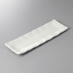 美濃焼 ほっけ・あゆ・さんま皿 クリーム釉サンマ皿 33.5×10×2cm