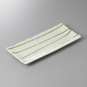 美濃焼 ほっけ・あゆ・さんま皿 流水サンマ皿 29×12.5cm
