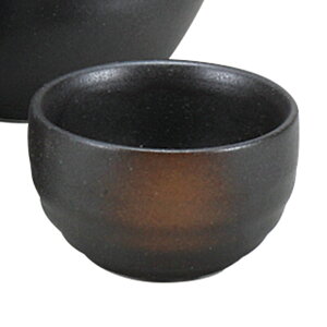 美濃焼 酒器・サーバー・ワインクーラー 備前レンチン盃 5.8×3.8cm 約60cc