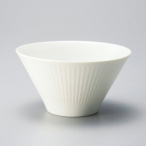 美濃焼 粉引撥水十草切立サラダ丼 中 15.7×8.5cm 麺丼・そば丼