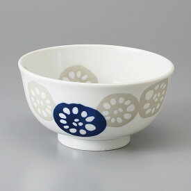 美濃焼　レンコン紺軽量大丼 16.5×8.6cm