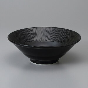 美濃焼 そば用品・麺丼・そば丼 撥水十草6.5二重丼 20.2×7.2cm