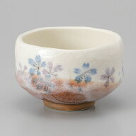 美濃焼 平安桜　ブルー　ミニ抹茶碗 9.4×6cm 250cc