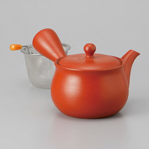 常滑急須 朱泥袋型無地急須(ポイポイアミ)(U) 16.5×14×9.5cm 380cc