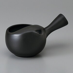 常滑焼 蓋なし急須黒泥(平アミ) 17×12×8cm 280cc