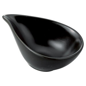 美濃焼 HORECA ビュッフェ・アミューズ・仕切皿 片口珍味黒 9.3×5.3×3.5cm