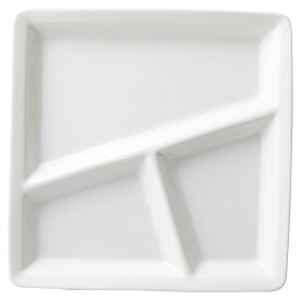 美濃焼 HORECA ランチプレート 白洋陶カレントランチプレート 26×26×2.7cm