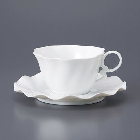 美濃焼 コーヒーC／S カトリーヌ（白磁）紅茶カップ 9.5×4.4cm 160cc