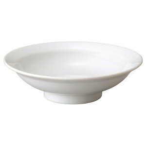 美濃焼 白磁中華 7.0丸高台皿 21.9×6.4cm