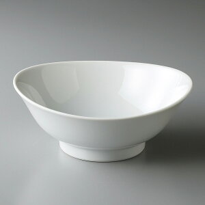 美濃焼 ラーメン 白磁7寸たわみ丼 21.6×19.9×8.6cm