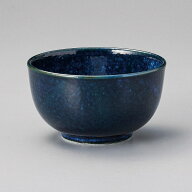 美濃焼　青紺窯変4．2うどん鉢　13×7.8cm