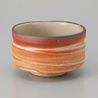 美濃焼　赤志野冬　抹茶碗　12.8×8cm