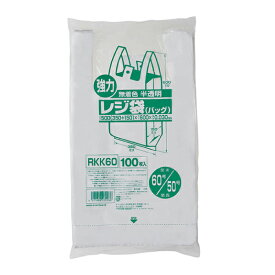 【企業宛送料無料】ジャパックス 業務用ポリ袋 RKK60 No.60レジ袋 100枚x10冊（1,000枚） ケース販売