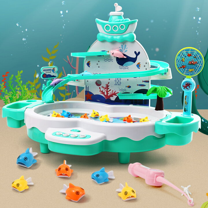 楽天市場 Cute Stone 2in1魚釣りゲーム 磁気釣り 釣りおもちゃ 電動回転 知育 フィッシング 水遊び 室内遊び 室内ゲーム 競争ゲーム 音楽 お風呂 流れる水 室内遊び 卓上ゲーム 子供用 知育おもちゃ 男の子 女の子 誕生日 クリスマスプレゼント 男女通用 ハロウィン