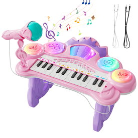 【スーパーセール限定】ピアノ おもちゃ キーボード 3in1遊び方 知育玩具 マイク付き 8種類楽器効果 光ナビレッスンモード ライト効果 多機能 楽器 おもちゃ ドラムキーボード 子供おもちゃ 2つの電源モード 初心者 子供向け 誕生日プレゼント HY679-E