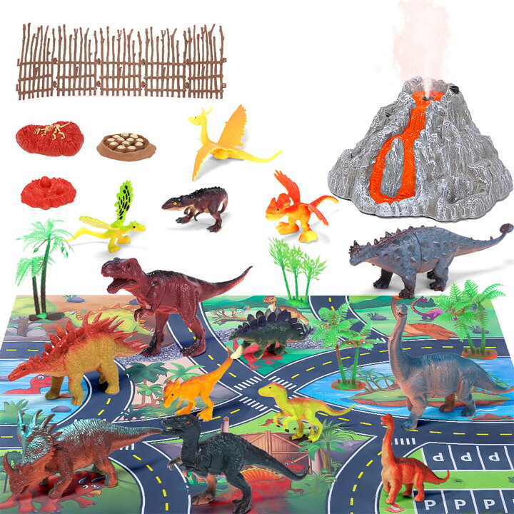楽天市場】【SALE☆40%OFF】恐竜 フィギュア 恐竜 おもちゃ 31点 火山 