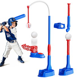 野球ゲーム おもちゃ 4 in 1 野球おもちゃセット 自動ピッチングマシーン 手動セットアップ 子供用野球練習 ストレス解消 親子ゲーム スポーツゲーム 外遊び クリスマス 誕生日 プレゼント ギフト ES487 ブルー