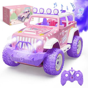 �y12%OFF�N�[�|���zDEERC ���W�R���J�[ ���ǂ����� �������� �I�t���[�h �W�[�v RC�J�[ 1/16 �X�v���[�@�\ �ϏՌ� �g�����@�\ ���쎞��50�� 2.4GHz ����~�߃^�C�� �����O �����R���J�[ LED���C�g �a