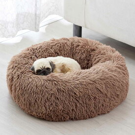 ペットベット ふわふわベッド ペット用 ベージュ （ ペット用ベッド 犬用品 猫用品 ベッド ペット ふわふわペットハウス 洗える ペット用品 ペットベッド ネコ かわいい 寝床 カワイイ 室内 小型犬 ねこ クッション 滑り止め 丸型 ）