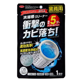 【先着】最大400円OFFクーポン有！ 洗濯機洗剤 コインランドリーの洗濯槽クリーナー 1回分 （ 洗濯機 洗浄剤 洗濯槽 クリーナー 業務用 最短5分 プロ仕様 洗たく槽 洗浄 カビ 除菌 消臭 掃除グッズ お掃除 便利グッズ ）