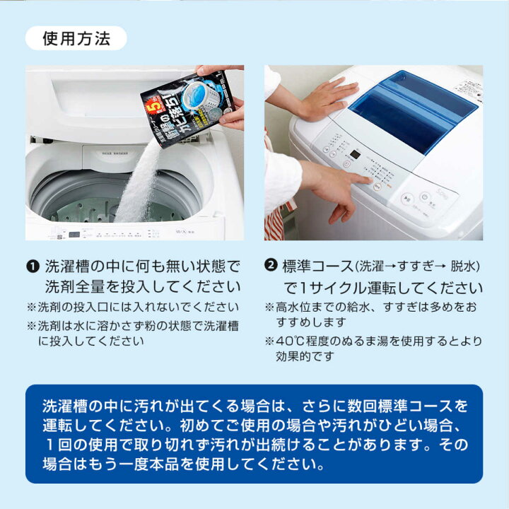 楽天市場】洗濯機洗剤 コインランドリーの洗濯槽クリーナー 1回分 