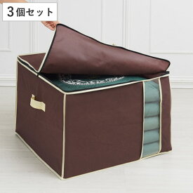 収納ケース 座布団 収納 炭入り消臭 座布団収納ケース 座布団袋 3個セット （ 座ぶとん 大判 収納用品 収納袋 消臭 ニオイ 汗 クッション クローゼット収納 ざぶとん 袋 押入れ収納 透明窓付き 不織布 衣類 寝具 保管 持ち手付き ）