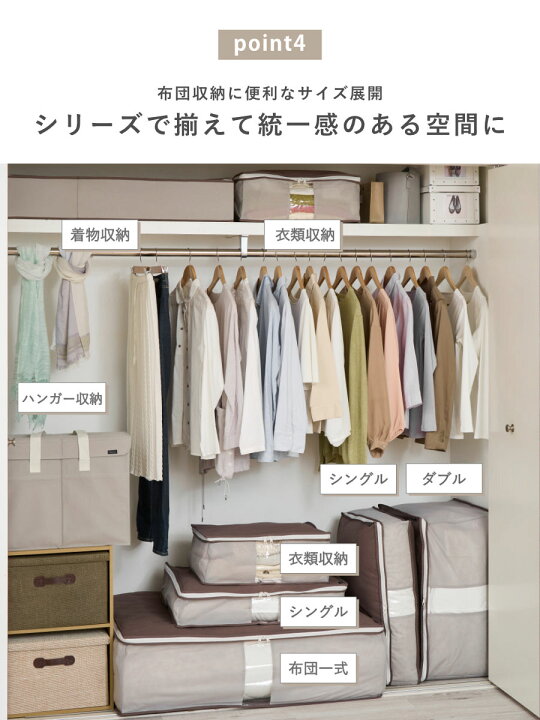 楽天市場】収納袋 Snimu クローゼット 収納ケース 衣類収納 