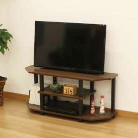 テレビ台 オープンタイプ 簡単組立て 幅90cm （ テレビボード TV台 TVボード テレビラック テレビ 工具不要 収納 リビング収納 AVボード ブラウン ）