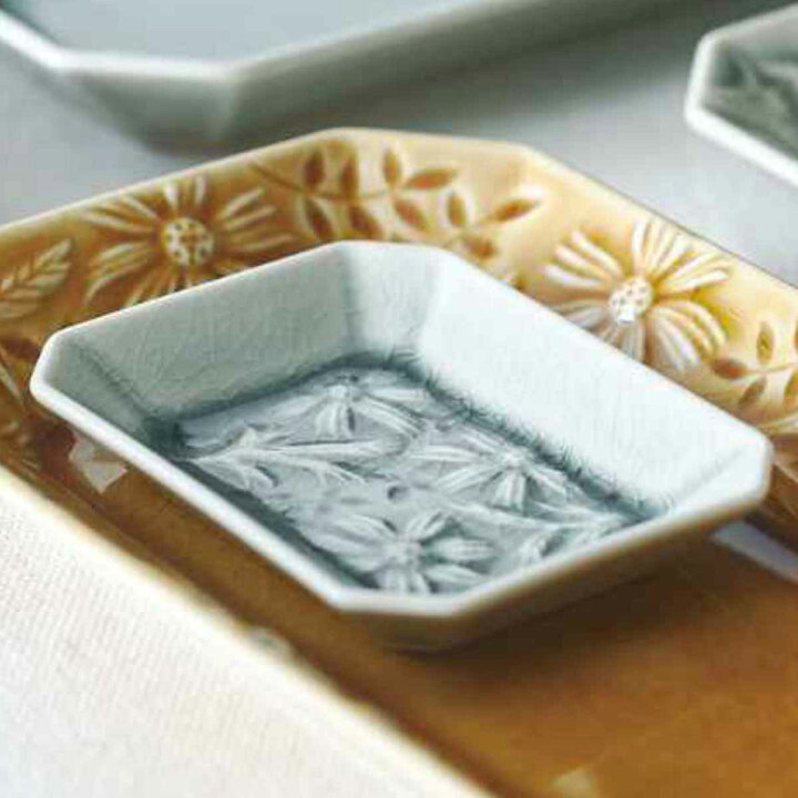 楽天市場】プレート 9cm 角小皿 マーガリート 陶器 瀬戸焼 同色5枚 