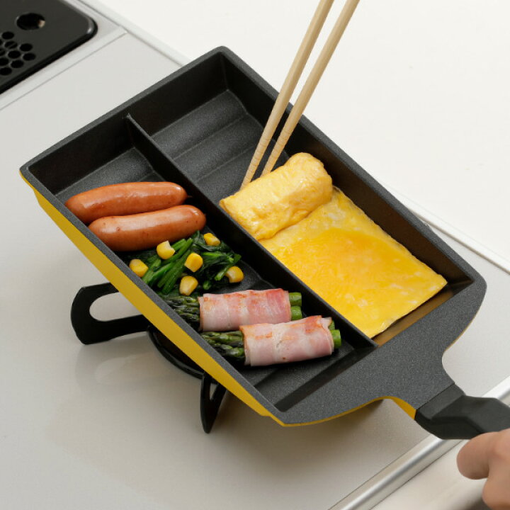 楽天市場】玉子焼き器 仕切り付き 早業 ツインシェフ （ ガス火対応  