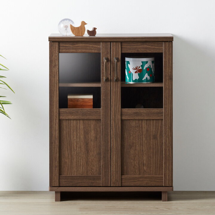 楽天市場】キャビネット ガラス扉 シンプルモダン Cosalo 約幅59cm 