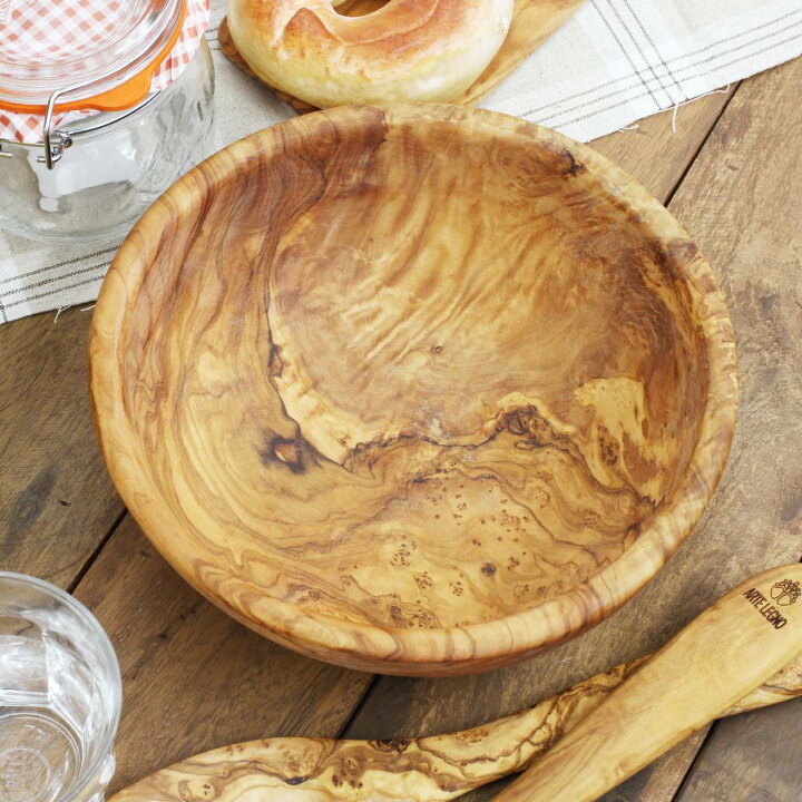 楽天市場】Arte Legno ボウル 22cm オリーブウッド 天然木  