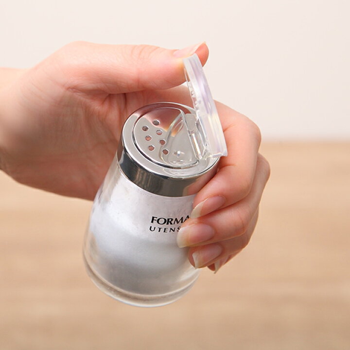 楽天市場】調味料入れ 80ml 塩 胡椒 蓋付き ガラス フォルマHG 