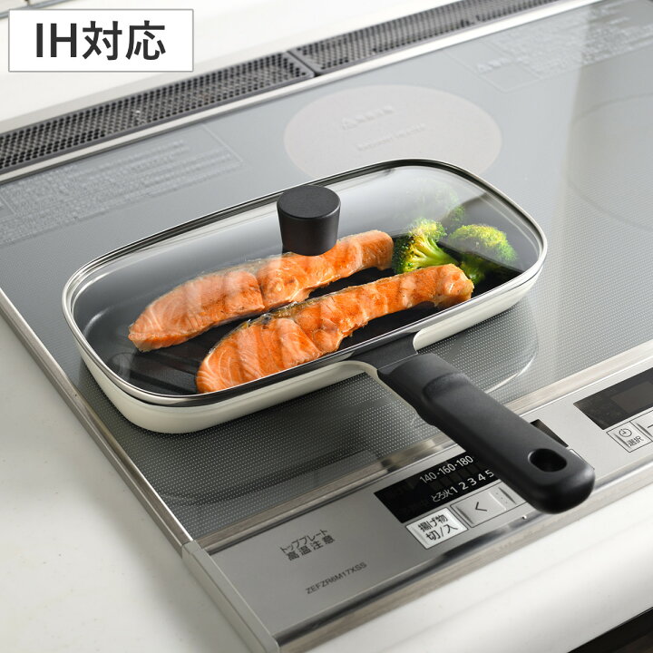 楽天市場】【送料無料】 leye レイエ フタ付きおさかなロースター LS1504 魚焼き グリル フライパン ステーキ ハンバーグ 焼き魚 ロースト  魚 さかな 肉 波型プレート 溝付きプレート フッ素コート IH対応 蓋付き フタ付き アウトドア レジャー キャンプ : まるモール ... (未使用･未開封品)オークス レイエ ふた付 グリルパン おさかなロースター LS1504 レッド 27×36.5×8.5cm