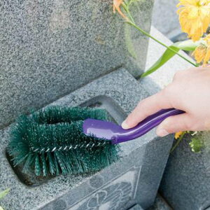 お墓洗い 墓石用 角洗い ブラシ ( 墓石用ブラシ 清掃ブラシ 掃除用品 隙間 角 カド 墓石 掃除 お手入れ お墓 道具 汚れ落とし 汚れ 掃除グッズ 清掃 墓地 お盆 お墓磨き )