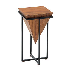 サイドテーブル 幅25cm テーブル 木製 天然木 モンキーポッド 角型 （ 送料無料 ソファテーブル ナイトテーブル ミニテーブル ベッドサイドテーブル カフェテーブル おしゃれ 花台 スチール脚 リビング オブジェ インテリア ）