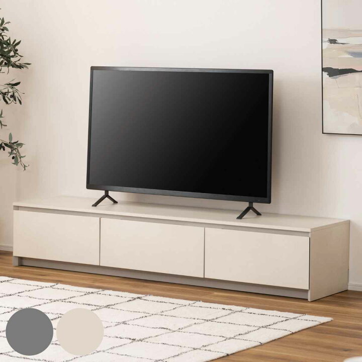 楽天市場】テレビ台 ローボード モルタル調 メラミンボード 幅180cm 