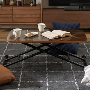 昇降テーブル 高さ11.5〜70cm 幅90cm 木目調 ( 送料無料 キャスター付き リフトテーブル センターテーブル リビングテーブル ロー テーブル デスク ワークデスク 高さ調節 コンパクト 省スペー