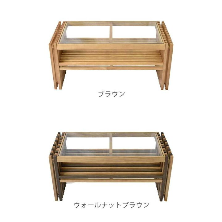 楽天市場】センターテーブル ガラス天板 天然木 FOREST 幅84cm （ ロー 